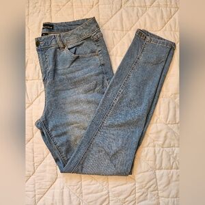 Miss Poured In Blue Skinny High Rise Light Wash Denim